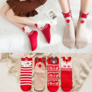 FENGRISE-Calcetines navideños para decoración del hogar, calcetín de adorno navideño, Feliz Año Nuevo, 2022