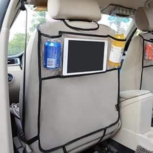 Organizador de asiento trasero de coche, bolsa de almacenamiento de asiento trasero con múltiples bolsillos, bolsillo para teléfono, para libro, tableta, pañuelos de bebidas móviles